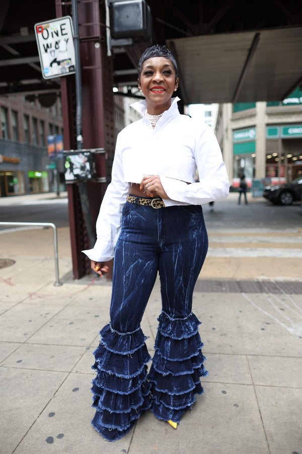 CRISP WHITE CROPPED BLOUSE