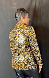 SEQUIN LEOPARD BLAZER