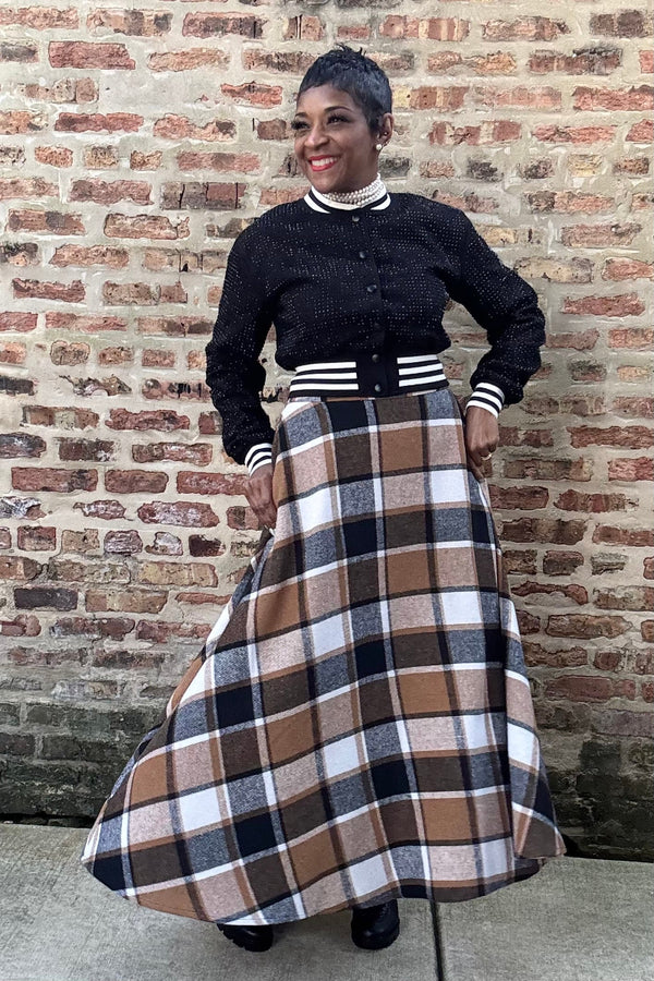 CHECKMATE PLAID MAXI