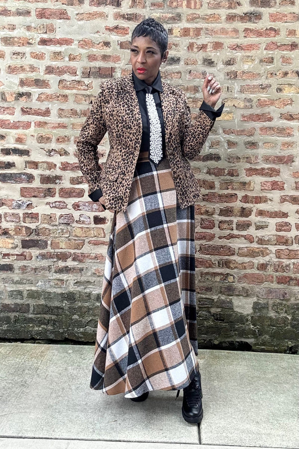 CHECKMATE PLAID MAXI