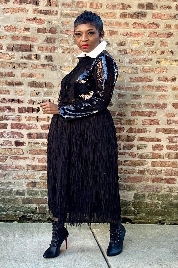 BLACKOUT BRILLIANCE BLOUSE