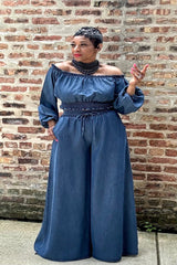 DENIM DESIRE WIDE LEG SET