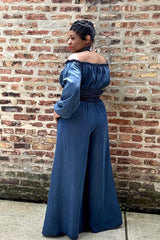 DENIM DESIRE WIDE LEG SET