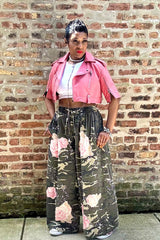 BLUSH AUTHORITY CROPPED LEATHER JACKET