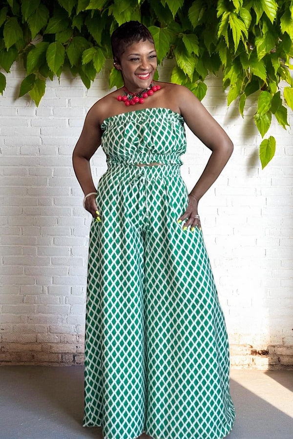 GEOMETRIC STRAPLESS SET