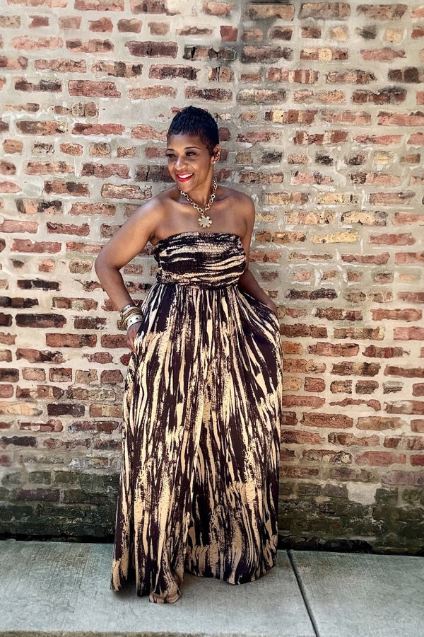 BRONZE SMOKED JUMPSUIT