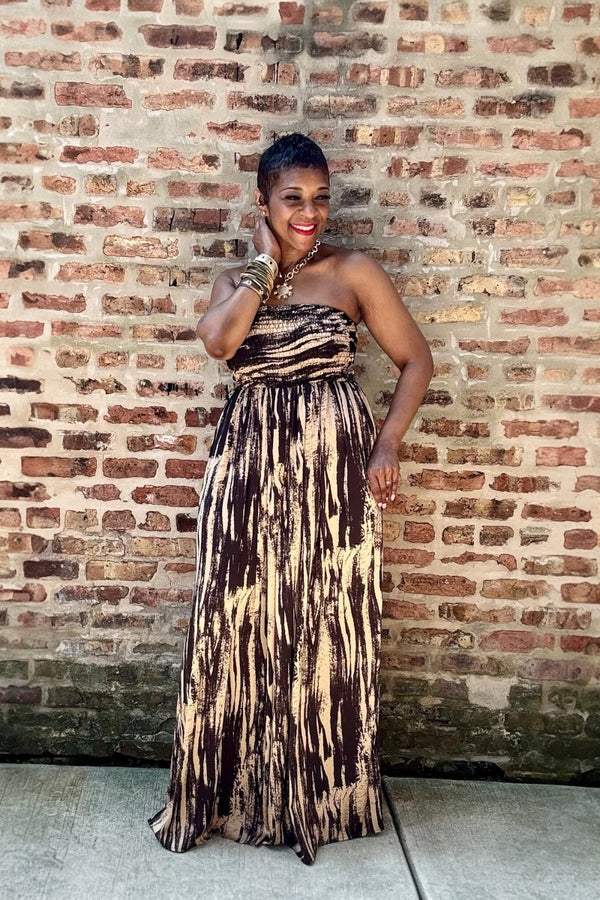 BRONZE SMOKED JUMPSUIT