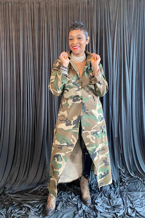 CAMOUFLAGE MAXI DUSTER