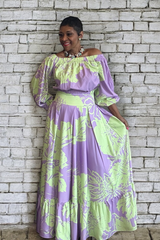 LAVENDER AND CHARTREUSE MAXI SET