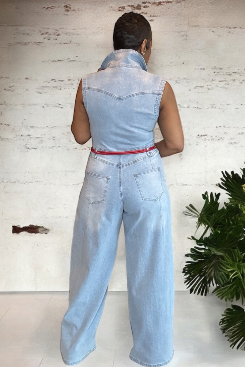 DENIM DOMINANCE JUMPSUIT