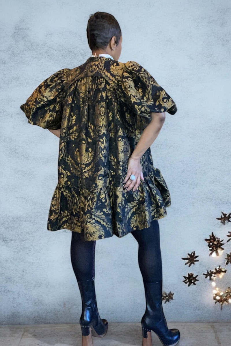 GOLD AND BLACK BROCADE MINI Variations Style GOLD AND BLACK BROCADE MINI Variations Style