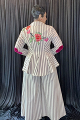 DERBY PRINCESS CREAM STRIPPED SUIT