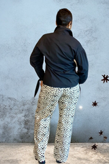 DALMATIAN ~ COW PRINT CRYSTAL DENIM JEANS