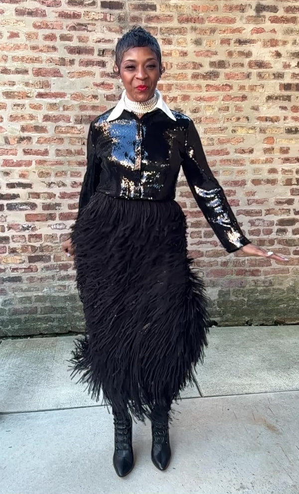 MIDNIGHT MOTION FRINGE MIDI